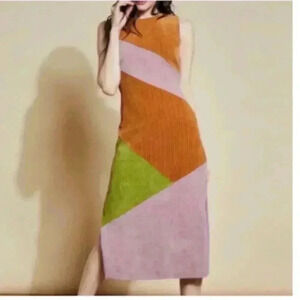 Anthropologie Women's Hutch Jordy Chenille Knit Sleeveless Sweater Dress Large